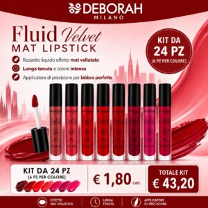 STOCK ROSSETTI LIQUIDI MAT DEBORAH  lotto da 24 pezzi assortiti