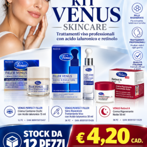 STOCK VENUS 3 TRATTAMENTI VISO ASSORTITO DA 12 PEZZI