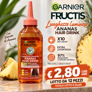 STOCK DA 12 PEZZI GARNIER FRUIT ANANAS CAPELLI LUNGHI E SPENTI