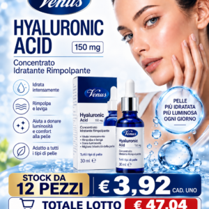 STOCK VENUS SIERO ALL'ACIDO JALURONICO (LOTTO DA 12 PEZZI)
