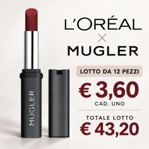 STOCK L'OREAL X MUGLER ROSSETTO 03 BROWN NUDE LOTTO DA 12 PEZZI